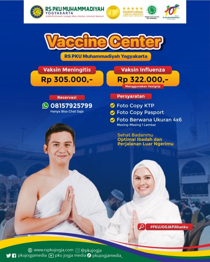 Layanan Vaksin Miningitis dan Vaksin Influenza